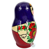 Kirov Russian Dolls- Purple Scarf & Red Dress 15cm (Set Of 7) image
