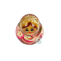 Floral Russian Dolls- Red Mini 6.5cm (Set Of 10) image