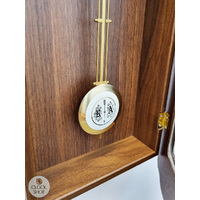68cm Walnut Battery Chiming Wall Clock With Decorative Door By AMS image