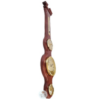 77cm Mahogany Traditional Weather Station With Barometer Thermometer Hygrometer & Quartz Clock By FISCHER image