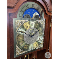 195cm Walnut Grandfather Clock With Westminster Chime & Gold Accents By AMS image
