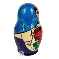 Kirov Russian Dolls- Blue Scarf & Purple Dress 12cm (Set Of 6) image