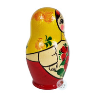 Kirov Russian Dolls- Yellow Scarf & Red Dress 12cm (Set Of 6) image