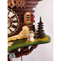 Black Forest Battery Chalet Cuckoo Clock With Dancers 32cm By TRENKLE image