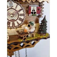 Beer Drinker & Maid Battery Chalet Cuckoo Clock 29cm By TRENKLE image