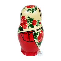 Kirov Russian Dolls- White Scarf & Red Dress 15cm (Set Of 7) image