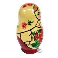 Kirov Russian Dolls- White Scarf & Red Dress 12cm (Set Of 6) image