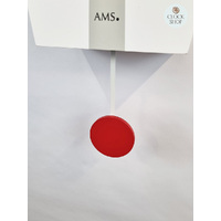White Modern Battery Cuckoo Clock 39cm By AMS image