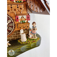 Girl & Geese Battery Chalet Table Cuckoo Clock 22cm By TRENKLE image