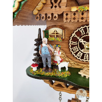 Heidi House Battery Chalet Cuckoo Clock With Goats 22cm By TRENKLE image