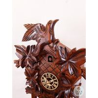 5 Leaf & Bird 8 Day Mechanical Carved Cuckoo Clock 40cm By TRENKLE image