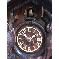 After The Hunt 8 Day Mechanical Carved Cuckoo Clock With Deer Head 45cm By Master Carvers Club image