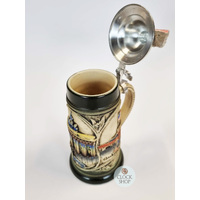 Berlin Wall Beer Stein With Genuine Berlin Wall Piece On Lid 0.3L By KING image