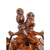 Owls 8 Day Mechanical Carved Cuckoo Clock 46cm By SCHWER image