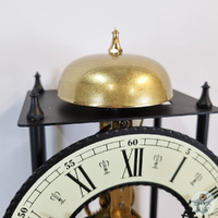 62cm Black & Brass Mechanical Skeleton Wall Clock With Bell Strike By HERMLE  image