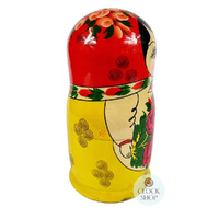Semenov Russian Dolls- Red Scarf & Yellow Dress 26cm (Set Of 10) image