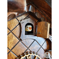 5 Leaf & Bird 8 Day Mechanical Carved Cuckoo Clock 35cm By TRENKLE image