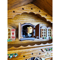Beer House Battery Chalet Cuckoo Clock 26cm With Alphorn By TRENKLE image