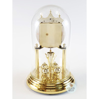 23cm Gold Anniversary Clock With Silver Dial & Westminster Chime By HALLER image