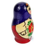 Kirov Russian Dolls- Purple Scarf & Red Dress 10cm (Set Of 5) image