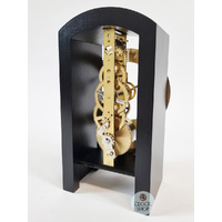 18cm Black Mechanical Skeleton Table Clock By HERMLE image