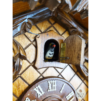 Birds In Fir Tree 8 Day Mechanical Carved Cuckoo Clock 32cm By SCHWER image