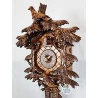 Birds In Fir Tree 1 Day Mechanical Carved Cuckoo Clock 30cm By SCHWER image