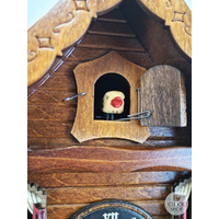 Fisherman with Moving Arm 1 Day Mechanical Chalet Cuckoo Clock 30cm By ENGSTLER image