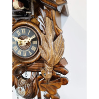 After The Hunt Battery Carved Cuckoo Clock 26cm By ENGSTLER image