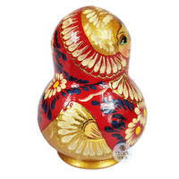 Floral Russian Dolls- Red & Gold 10cm (Set Of 10) image