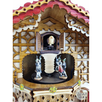 Bears Battery Chalet Cuckoo Clock With Dancers 27cm By TRENKLE image