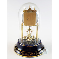 23cm Royal Blue & Gold Porcelain Anniversary Clock With Westminster Chime & Decorative Dial By HALLER image