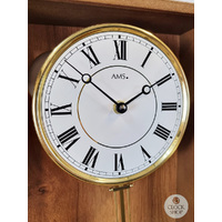 64cm Oak Battery Chiming Wall Clock By AMS image