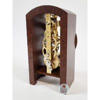 18cm Walnut Mechanical Skeleton Table Clock By HERMLE image