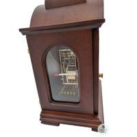 30cm Walnut Mechanical Table Clock With Westminster Chime & Moon Dial By HERMLE image