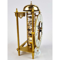 24cm Brass Mechanical Skeleton Table Clock With Bell Strike By HERMLE image