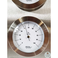 38cm Silver Outdoor Weather Station With Thermometer, Barometer & Hygrometer By FISCHER  image