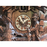 Clock Peddler 1 Day Mechanical Carved Cuckoo Clock 42cm By Master Carvers Club image