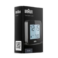 6cm Black Digital Travel Alarm Clock By BRAUN image