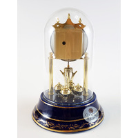 25cm Royal Blue & Gold Porcelain Anniversary Clock With Decorative Dial By HALLER image