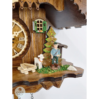 Heidi House Battery Chalet Cuckoo Clock With Dog & Goat 22cm By ENGSTLER image