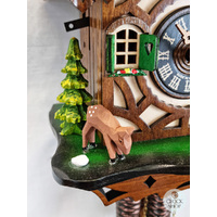 Deer & Water Trough 1 Day Mechanical Chalet Cuckoo Clock 23cm By ENGSTLER image