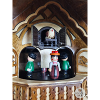 Wood Chopper & Water Wheel Battery Chalet Cuckoo Clock With Dancers 34cm By ENGSTLER image