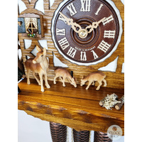 Jumping Deer 8 Day Mechanical Chalet Cuckoo Clock With Dancers 34cm By SCHWER image