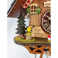 Pinocchio & Geppetto Battery Chalet Cuckoo Clock 25cm By TRENKLE image