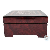 Wooden Musical Jewellery Box With Arabesque Inlay- Small (Bing Crosby- True Love) image