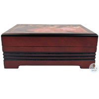 Wooden Musical Jewellery Box- Dancers In Pink By Edgar Degas (Tchaikovsky- Swan Lake) image