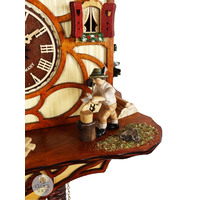 Wood Chopper & Water Wheel 1 Day Mechanical Chalet Cuckoo Clock 33cm By SCHNEIDER image