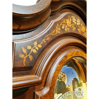 207cm Walnut Grandfather Clock With Calendar Dial & Shelves By SCHNEIDER image