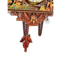 Wood Chopper & Deer Chalet Mini Wall Clock 23cm image